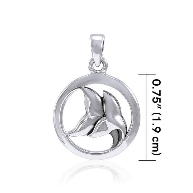 Double Whale Tail Silver Pendant TPD4420