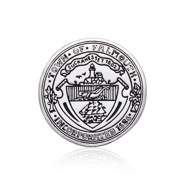 Town of Falmouth Silver Coin TPD4430 Pendant