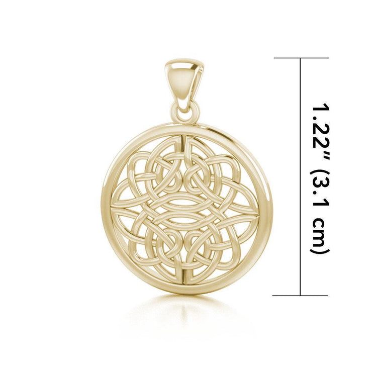 Celtic Knotwork Solid Gold Pendant GPD4462