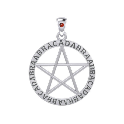 ABRACADABRAABRACADABRAABRACADABRA Pentagram Silver Pendants TPD4550