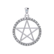 ABRACADABRAABRACADABRAABRACADABRA Pentagram Silver Pendants TPD4550