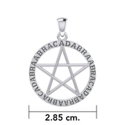 ABRACADABRAABRACADABRAABRACADABRA Pentagram Silver Pendants TPD4550