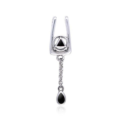 AA Symbol with Teardrop Silver Pendant TPD462