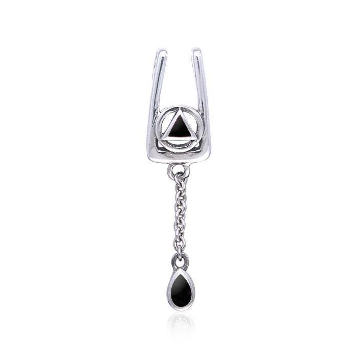 AA Symbol with Teardrop Silver Pendant TPD462