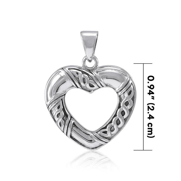Celtic Knot Heart Silver Pendant TPD4625