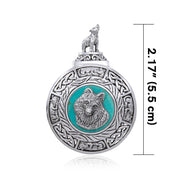 Celtic Knot Wolf Medallion Pendant TPD4630 Pendant