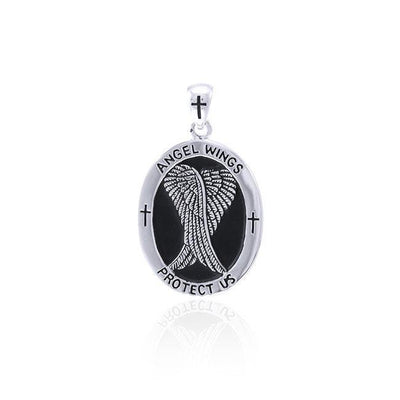 Angel Wings Medallion Pendant TPD4640