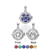 Global Harmony in the The Star ~16mm chiming harmony ball with a 25mm Sterling Silver Jewelry Pendant cage TPD4656