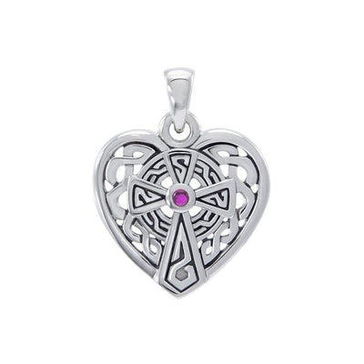 Celtic Cross Heart Pendant TPD4661