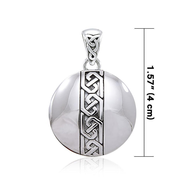 Celtic Knot Banded Medallion Pendant TPD4718