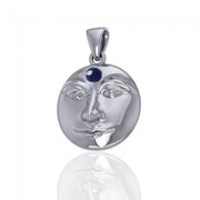 Blue Moon Sterling Silver Pendant with Gemstone TPD4726