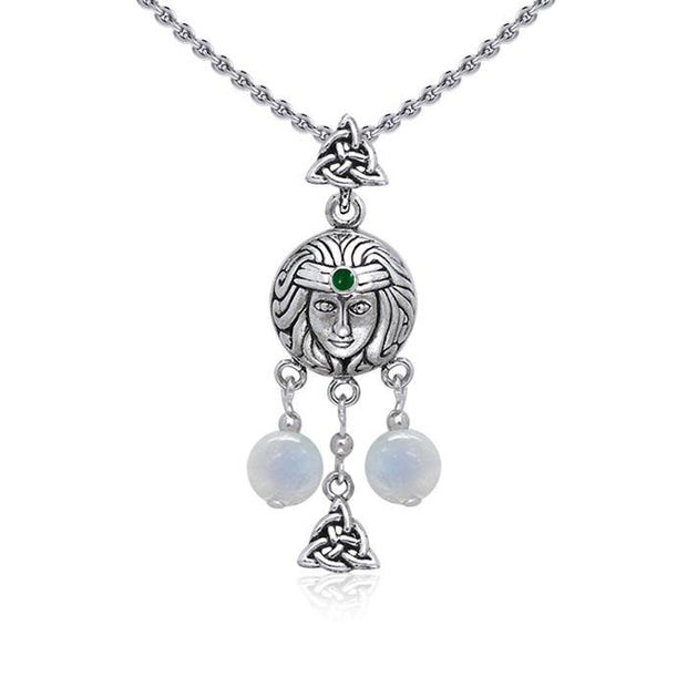 Celtic Trinity Goddess Sterling Silver Pendant TPD4729