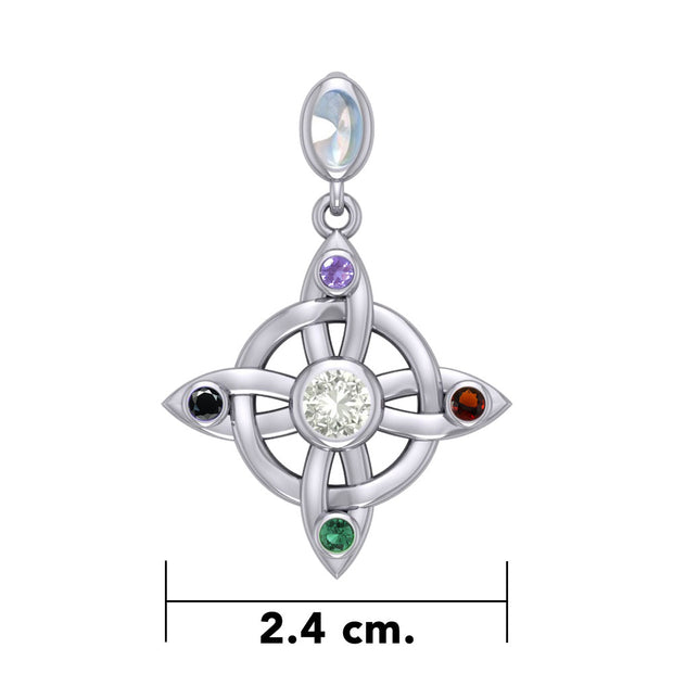 Elemental Witches Knot Sterling Silver Pendant TPD4751