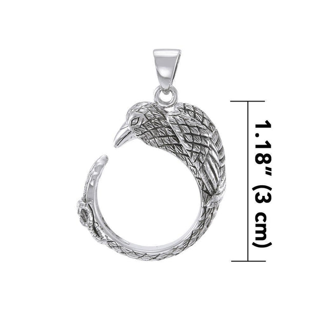 Sterling Silver Raven Pendant TPD4846