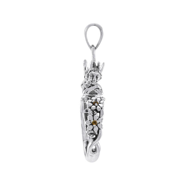 Sterling Silver Fairy Pendant TPD4855