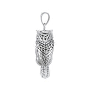 Sterling Silver Celtic Owl Pendant TPD4860