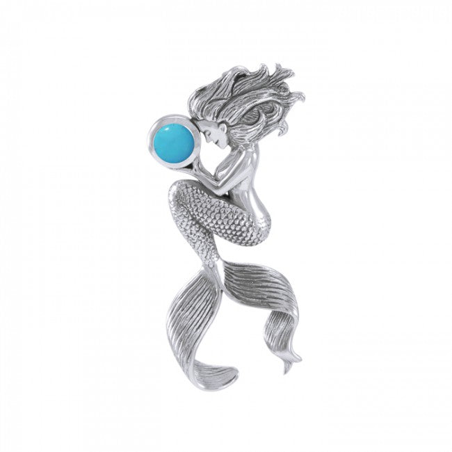 Mermaids Oracle Sterling Silver With Gemstone Pendant TPD4897
