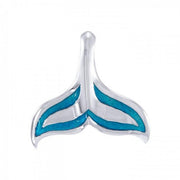 Whale Tail with Enamel Sterling Silver Pendant TPD4903