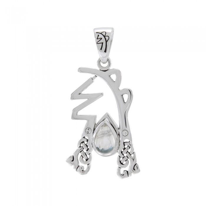 Sei Hei Ki Symbol from Reiki Collection Sterling Silver Pendant with Gemstone TPD4922