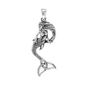 Mermaid Goddess with Trinity Knot Sterling Silver Pendant TPD4937