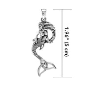 Mermaid Goddess with Trinity Knot Sterling Silver Pendant TPD4937