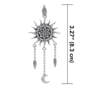 Sterling Silver Sun Moon Pendant Jewelry TPD4965