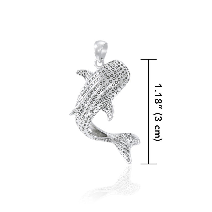 Small Whale Shark Sterling Silver Pendant TPD4967