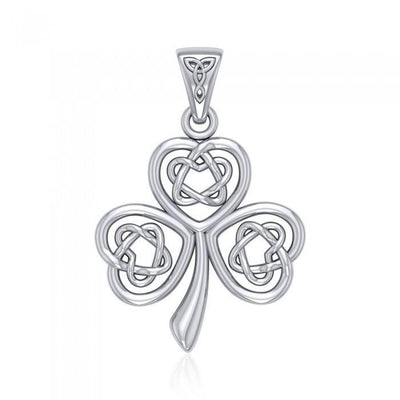 A happy chance in a Shamrock ~ Sterling Silver Jewelry Pendant TPD4968
