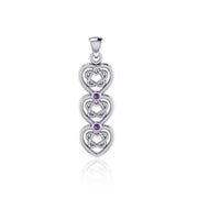 Love in countless ways ~ Celtic Knotwork Heart Sterling Silver Pendant TPD5053