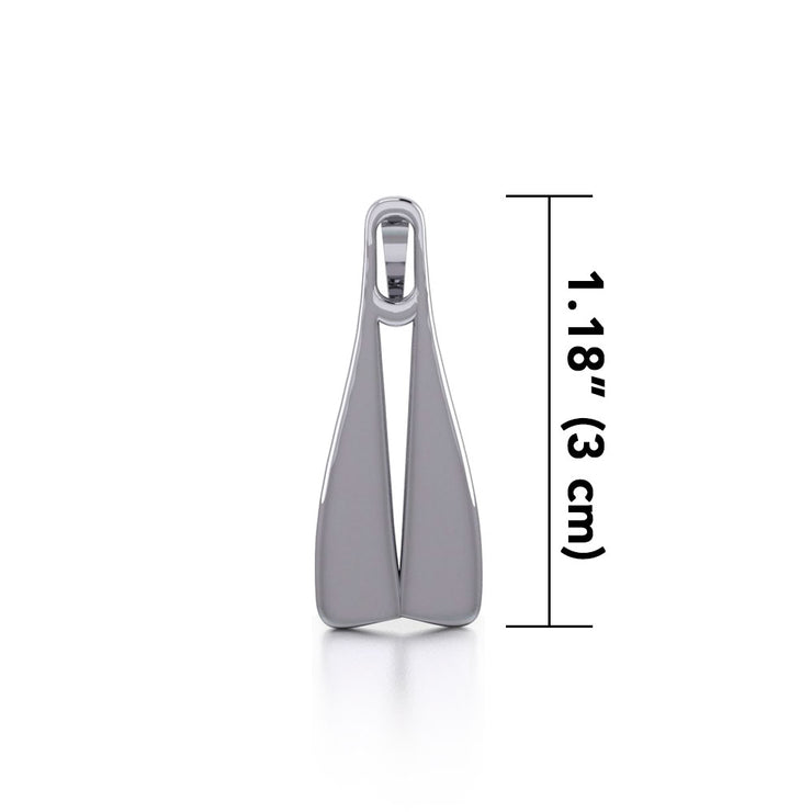 Double Diving Fin Silver Pendant TPD5152