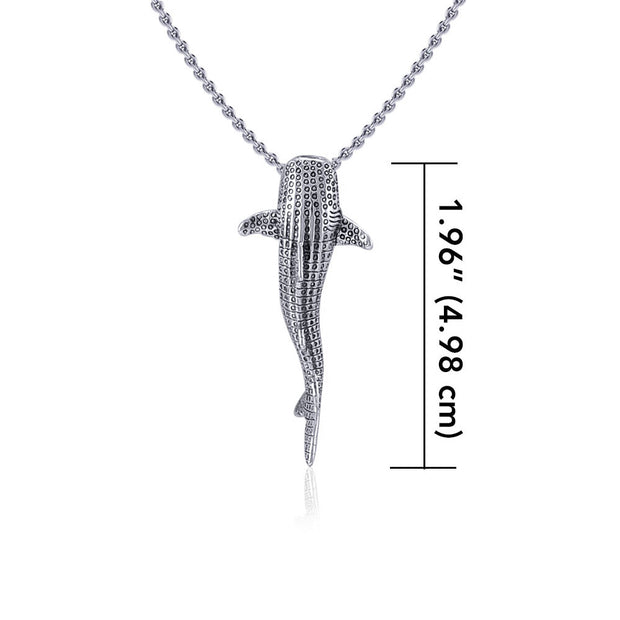 Small Whale Shark Silver with Hidden Bail Pendant TPD5198 Pendant