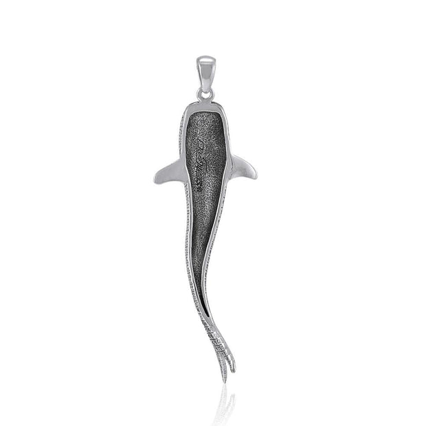 Large Whale Shark Silver Pendant TPD5199 Pendant