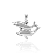 Double Dolphin Silver Pendant TPD5201