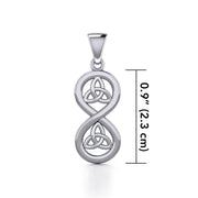 Infinity with Trinity Knot Silver Pendant TPD5210