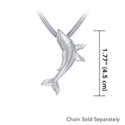 Sterling Silver Humpback Whale Pendant TPD5216