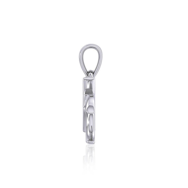The Diagonal Power Moon Sterling Silver Pendant TPD5260