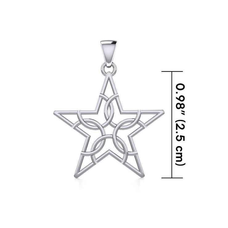 The Fifth Circle with Star Silver Pendant TPD5264 - Peter Stone Wholesale