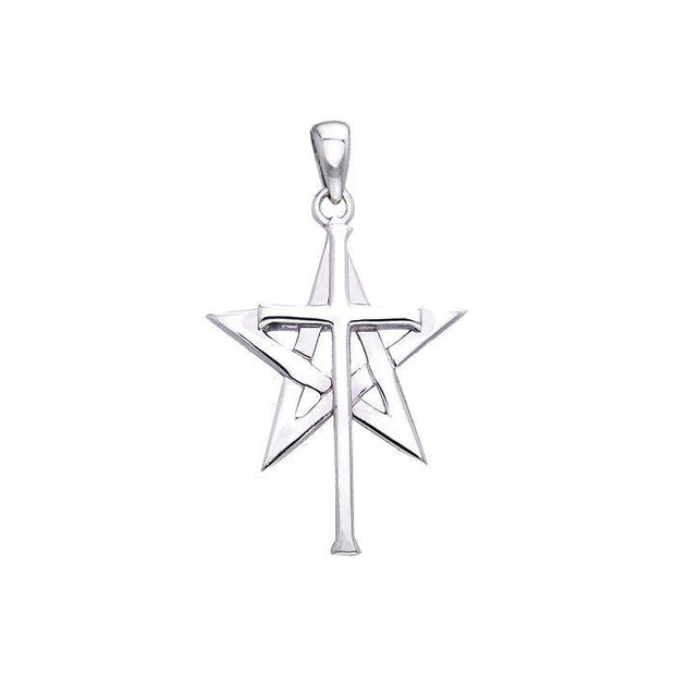 Cross Over Pentacle Pendant TPD529