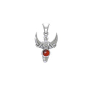 Goddess with Crescent Moon Silver Pendant with Gemstone TPD5333