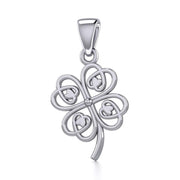 Lucky Four Leaf Clover Silver Pendant TPD5352