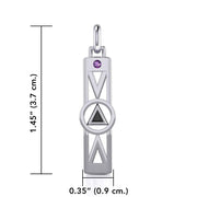 Modern Recovery Silver Pendant with Gemstone TPD5355