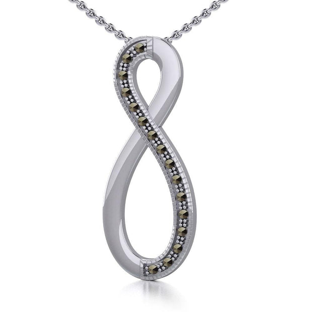 Infinity Silver Pendant with Marcasite TPD5362