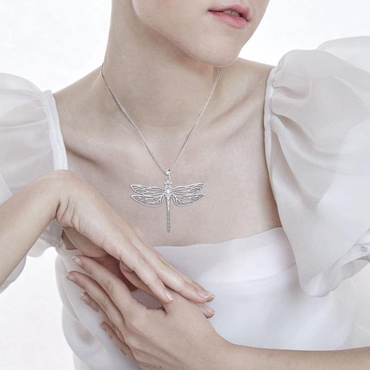 Break Away with the Dragonfly Silver Pendant TPD5383