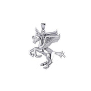 Enchanted Sterling Silver Mythical Unicorn Pendant TPD5400