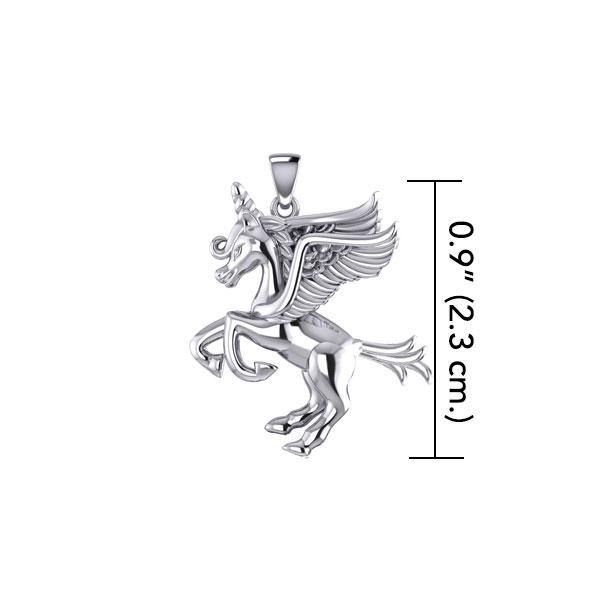 Enchanted Sterling Silver Mythical Unicorn Pendant TPD5400