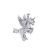 Mythical Unicorn Silver Pendant with Gemstone TPD5401