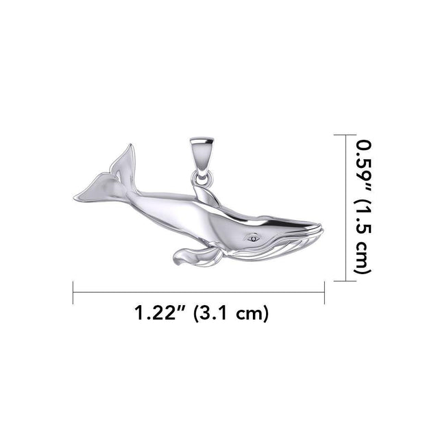 Blue Whale Sterling Silver Pendant TPD5404