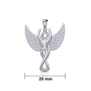 Silver Winged Goddess Pendant TPD5470