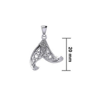 Celtic Mermaid Tail Sterling Silver Pendant TPD5473