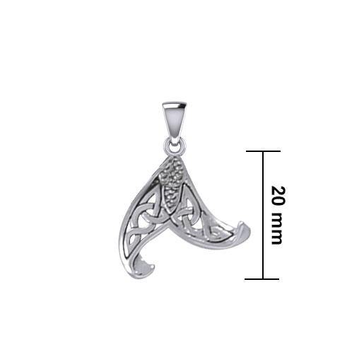 Celtic Mermaid Tail Sterling Silver Pendant TPD5473
